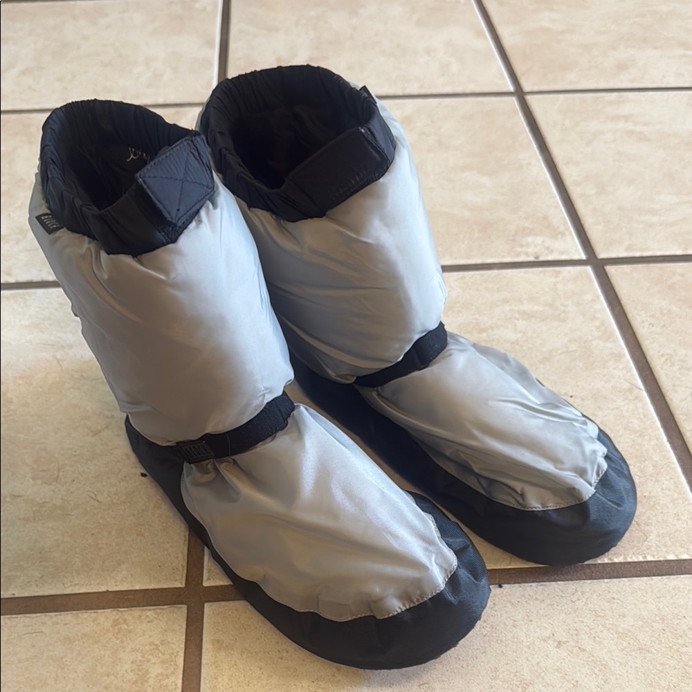 Silver and Black Booties